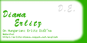 diana erlitz business card